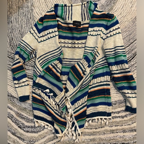 LA FEE VERTE Fringe Striped Knit Sweater - Anthropologie - Picture 5 of 5